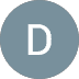 Letter 'D' on a gray circular background.